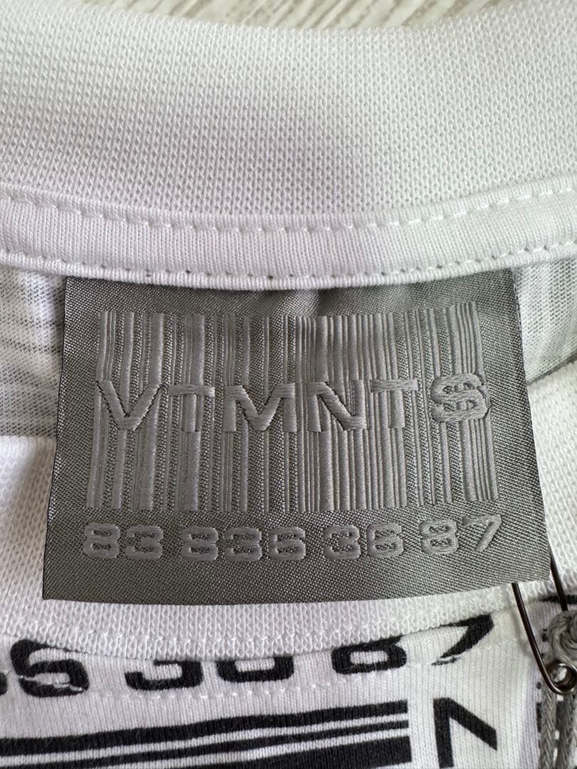 【新品未使用】VTMNTS バーコードモノグラム　Tシャツ　Mサイズ