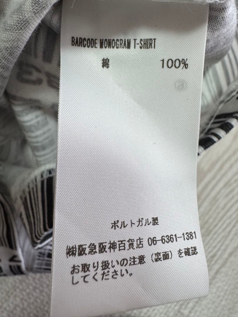 【新品未使用】VTMNTS バーコードモノグラム　Tシャツ　Mサイズ