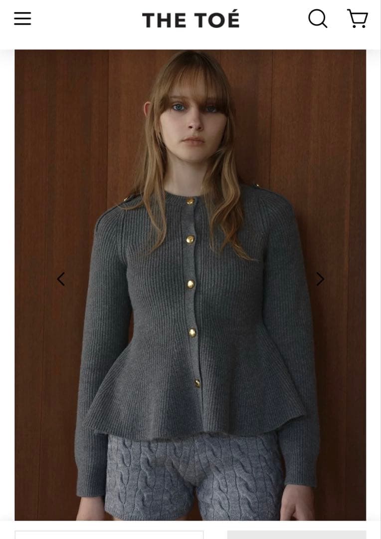 thetoe Rosen Peplum Cardigan S thetoé
