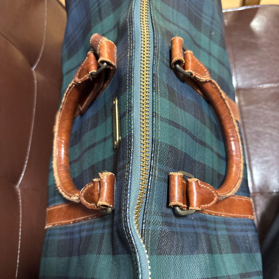 Polo Ralph Lauren ボストンバッグ ダークグリーンチェック