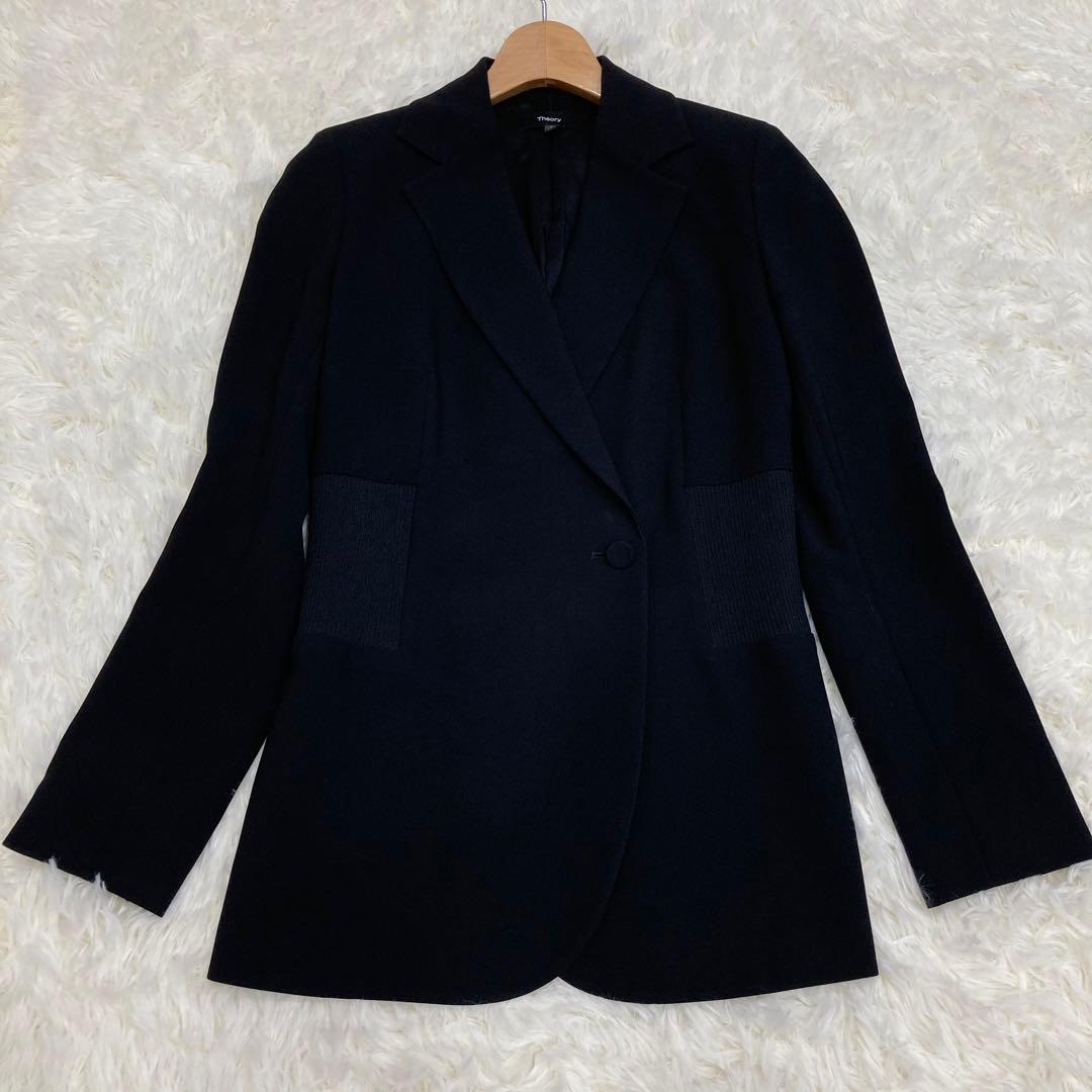 セオリー 2022 Admiral Crepe DB Rib Blazer 黒