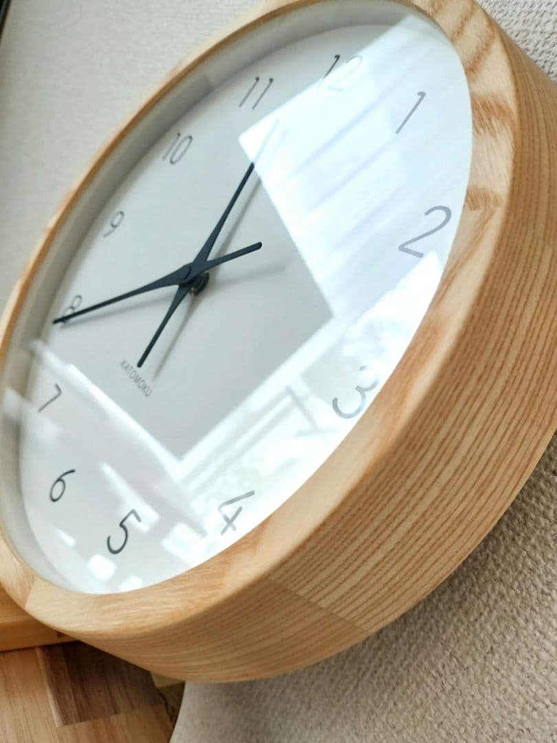 美品✨️KATOMOKU muku clock 7 電波時計 加藤木工