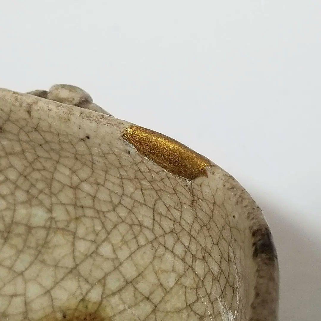 絵瀬戸 御深井 四角 小皿 江戸時代