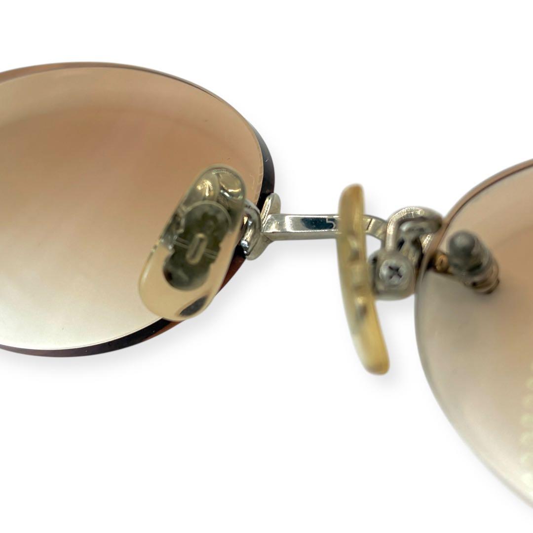 【美品】Salvatore Ferragamo ガンチーニ　リムレス　サングラス