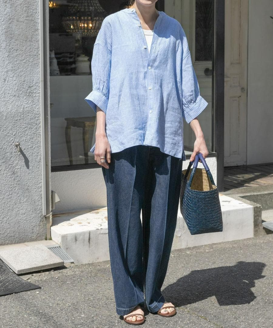 新品◆サイズ：1◆綿麻デニムパンツ◆FORK&SPOON◆DOORS