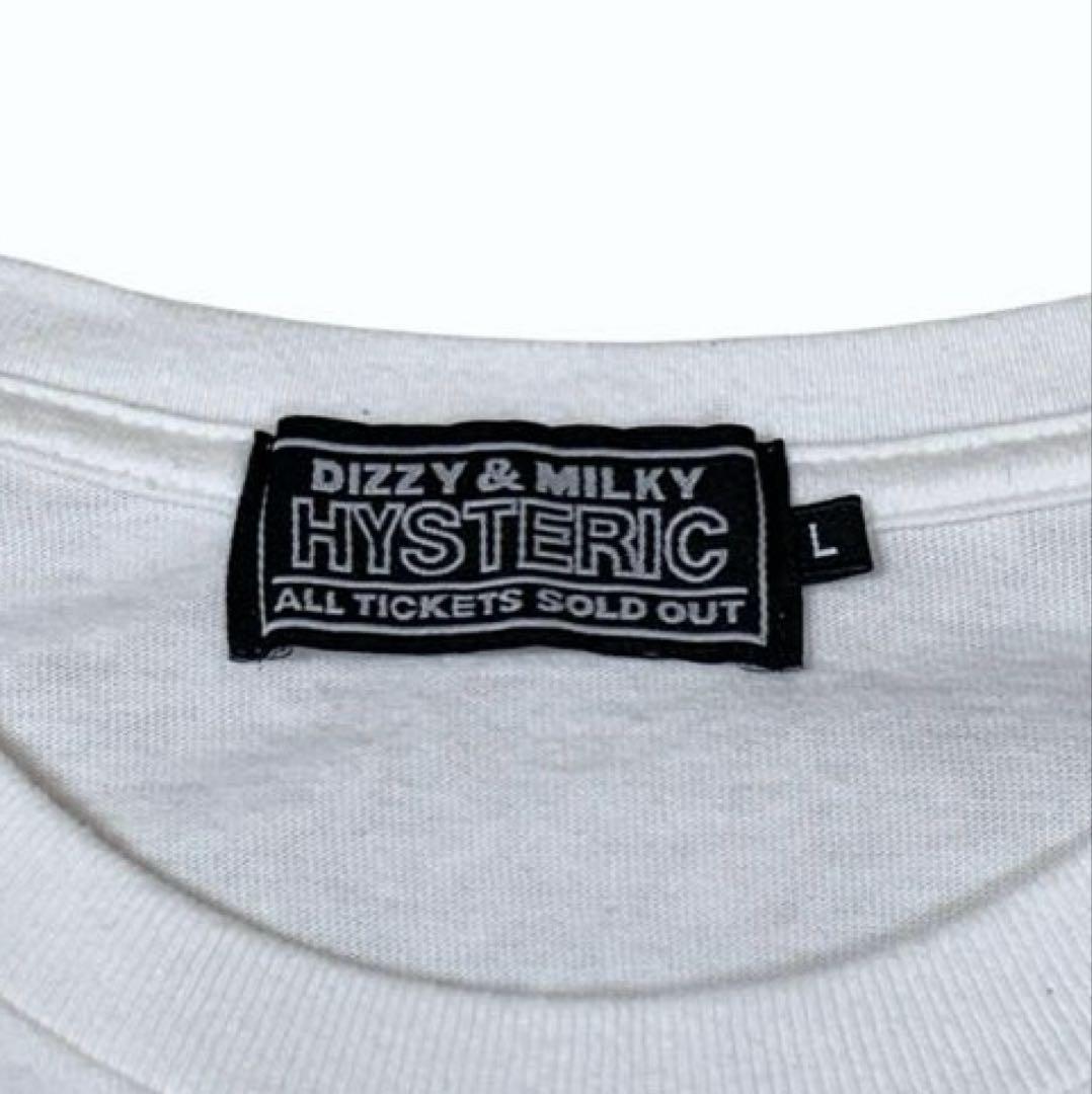 HYSTERIC GLAMOUR 刺繍 ヴィクセンガール ロゴ Tシャツ 白　L