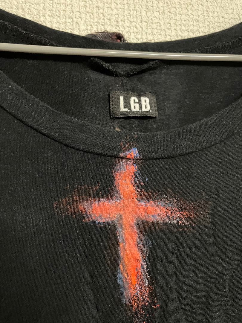 ゅ*！様 希少 L.G.B. Back Cross Destroyed Top