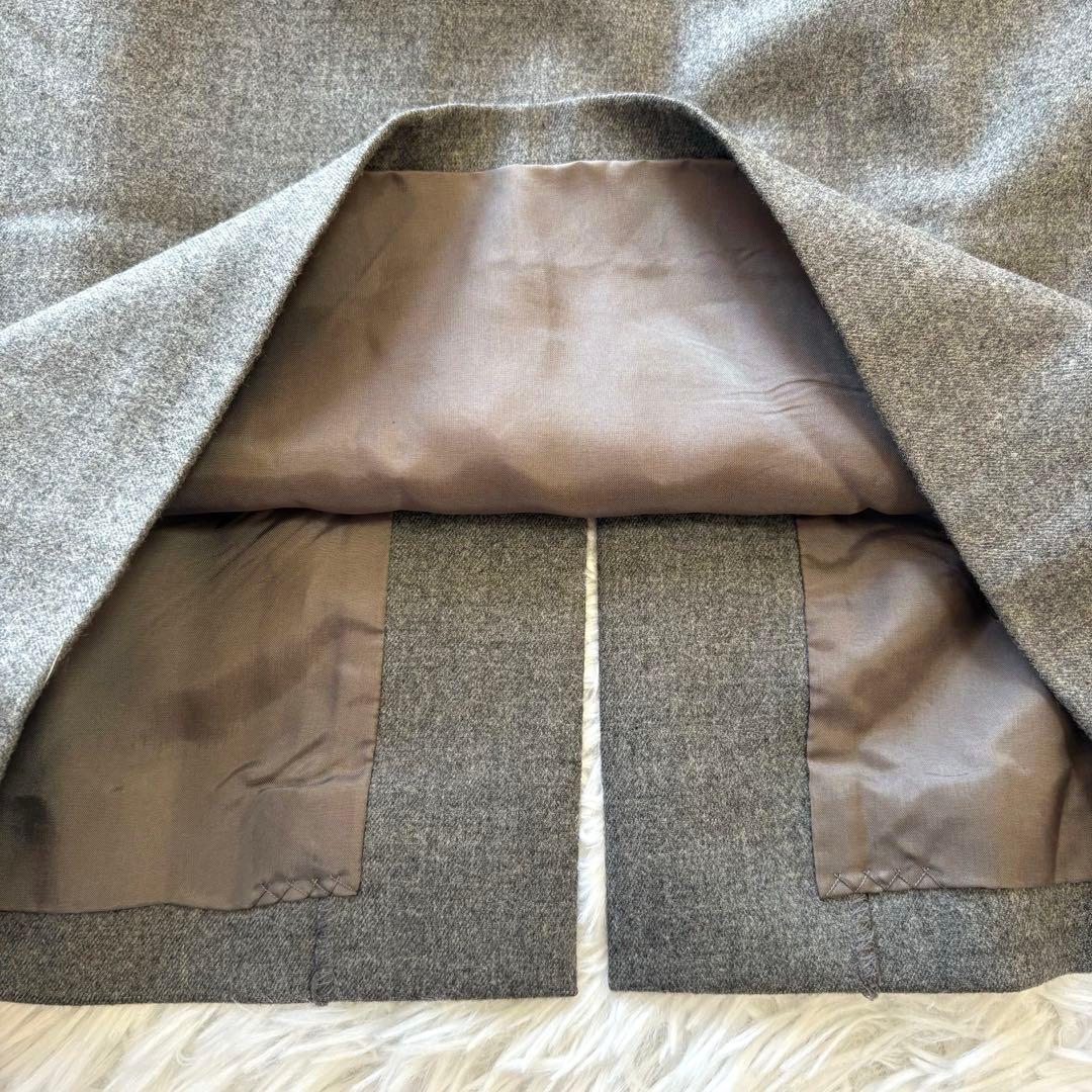 美品✨フォクシー ウール ロングワンピース グレー 38 M 卒園 入学