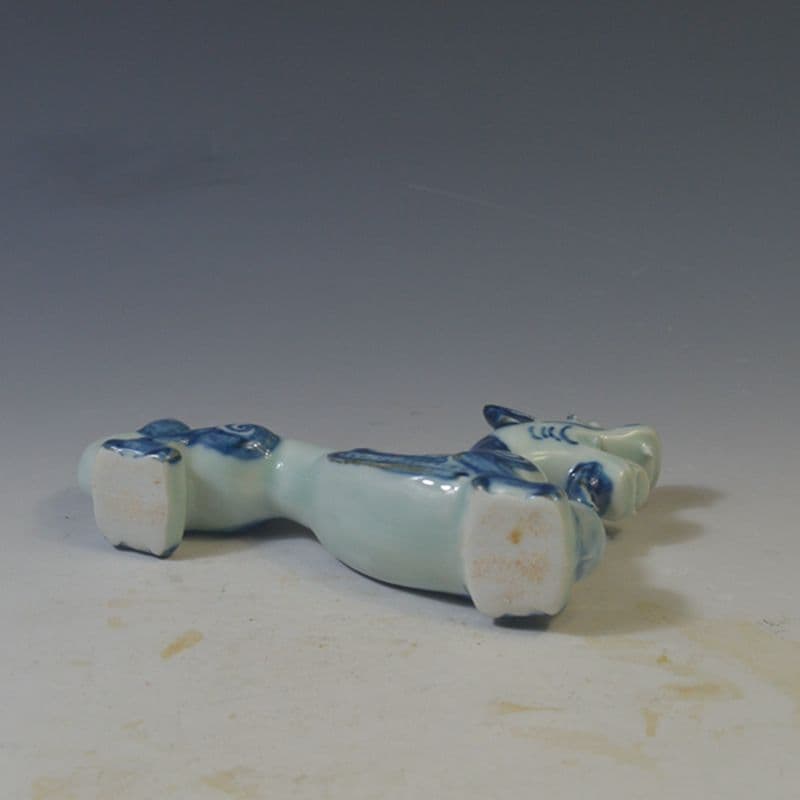 景徳鎮 陶磁器 青花龍王筆架 書道具 文房具 現代工芸品 美術品 置物
