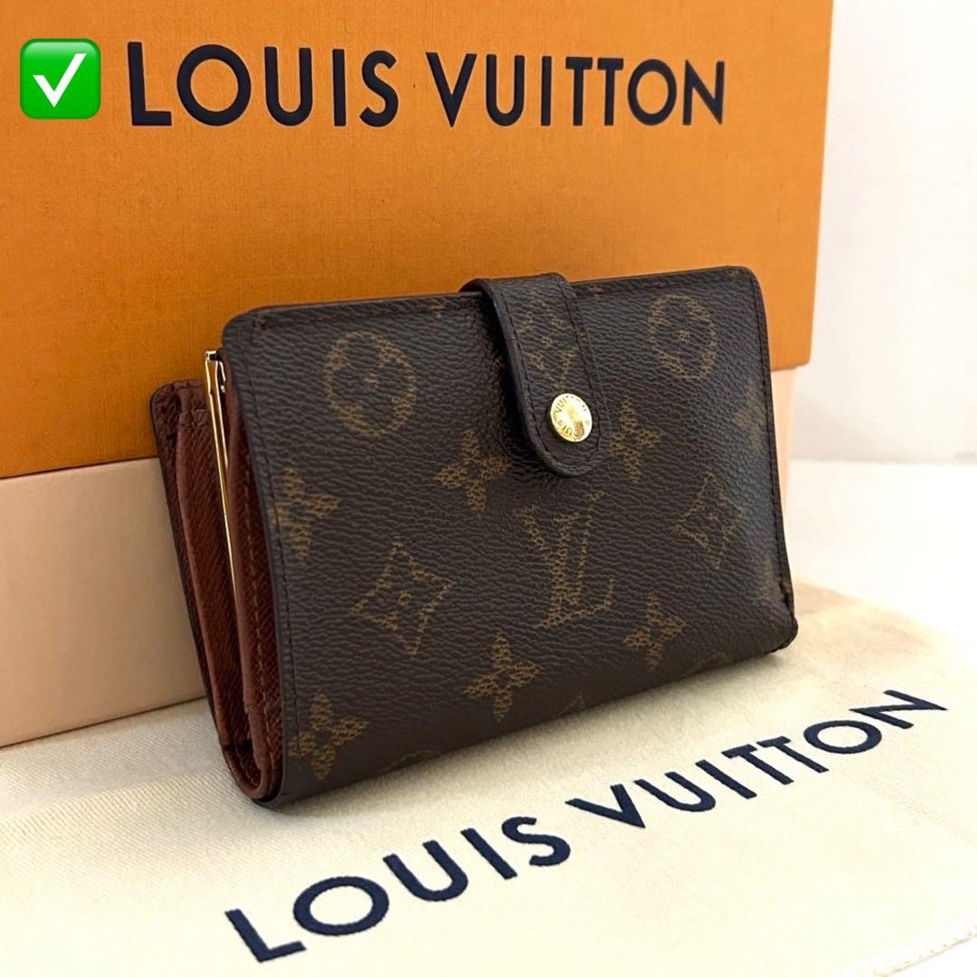 ✅【美品】メンテ済み　ルイヴィトン　モノグラム　ヴィエノワ　二つ折り財布　がま口
