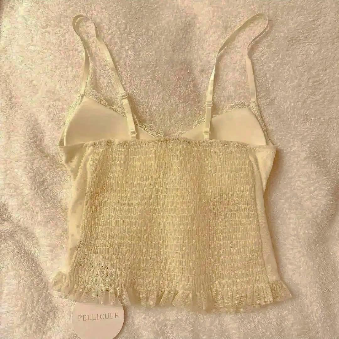 PÉLUCULE dot lace corset camisole ぺリキュール