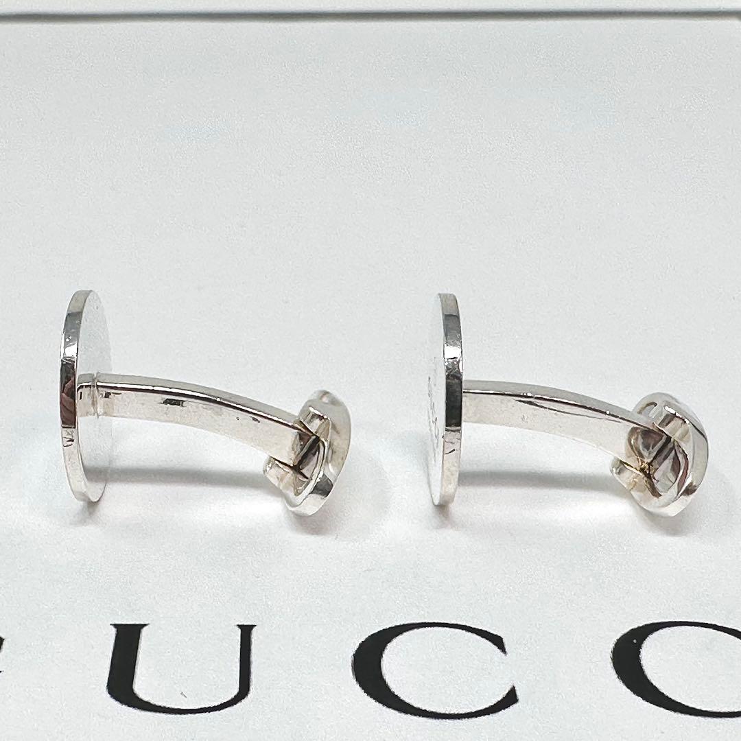GUCCI ラウンドトップ　シルバー　カフス　Ag925 カフリンクス