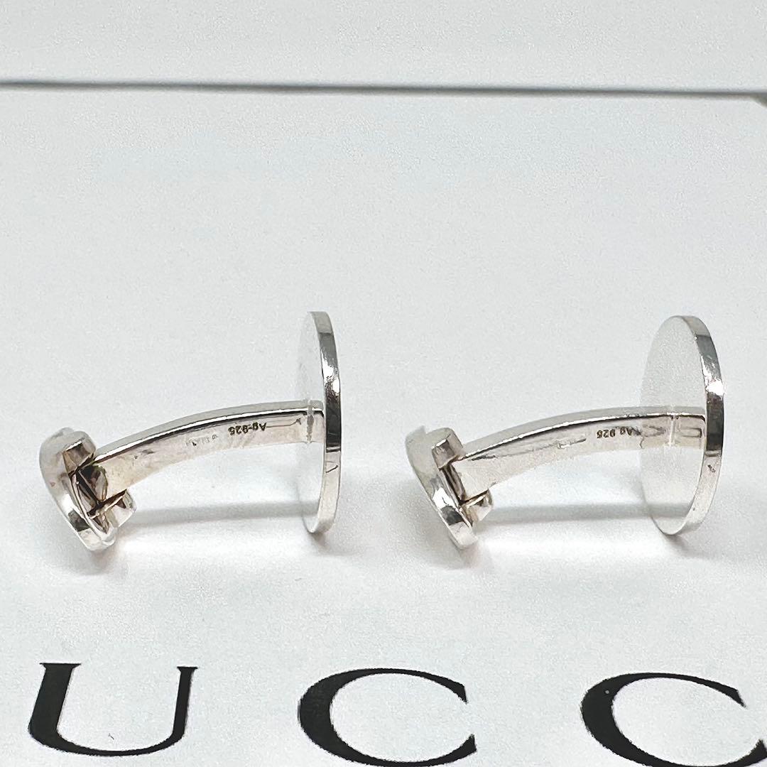 GUCCI ラウンドトップ　シルバー　カフス　Ag925 カフリンクス