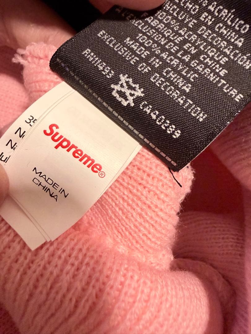 み*い様 Supreme New Era box Logo Beanie ピンク