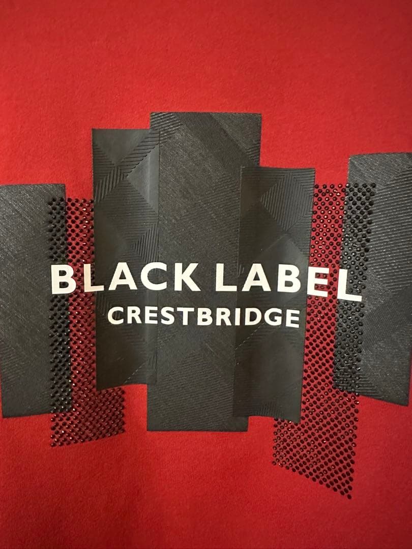【新品・未使用品】ブラックレーベルクレストブリッジ　ラインストーンロゴTシャツ