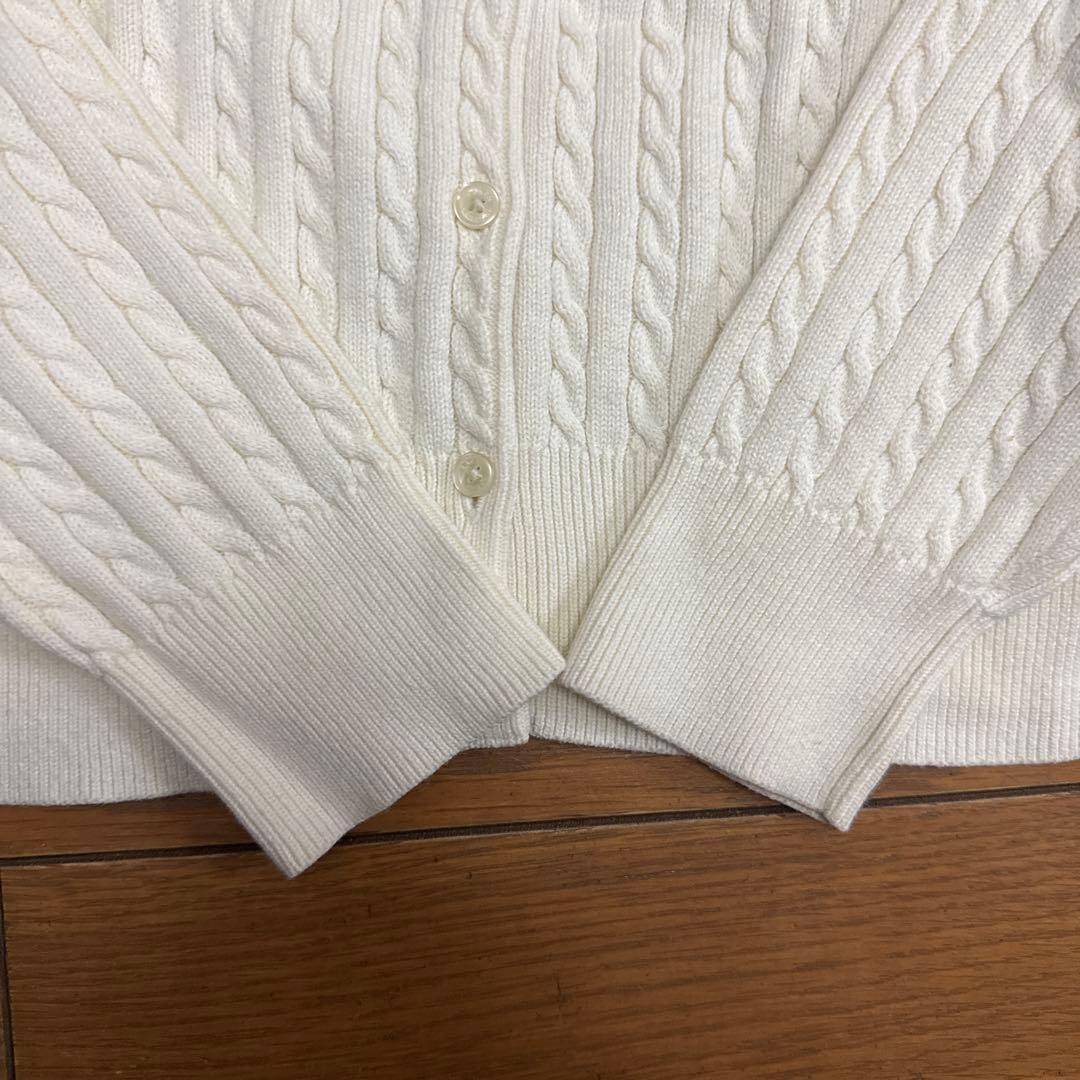 POLO RALPH LAUREN ケーブルカーディガン S相当 アイボリー