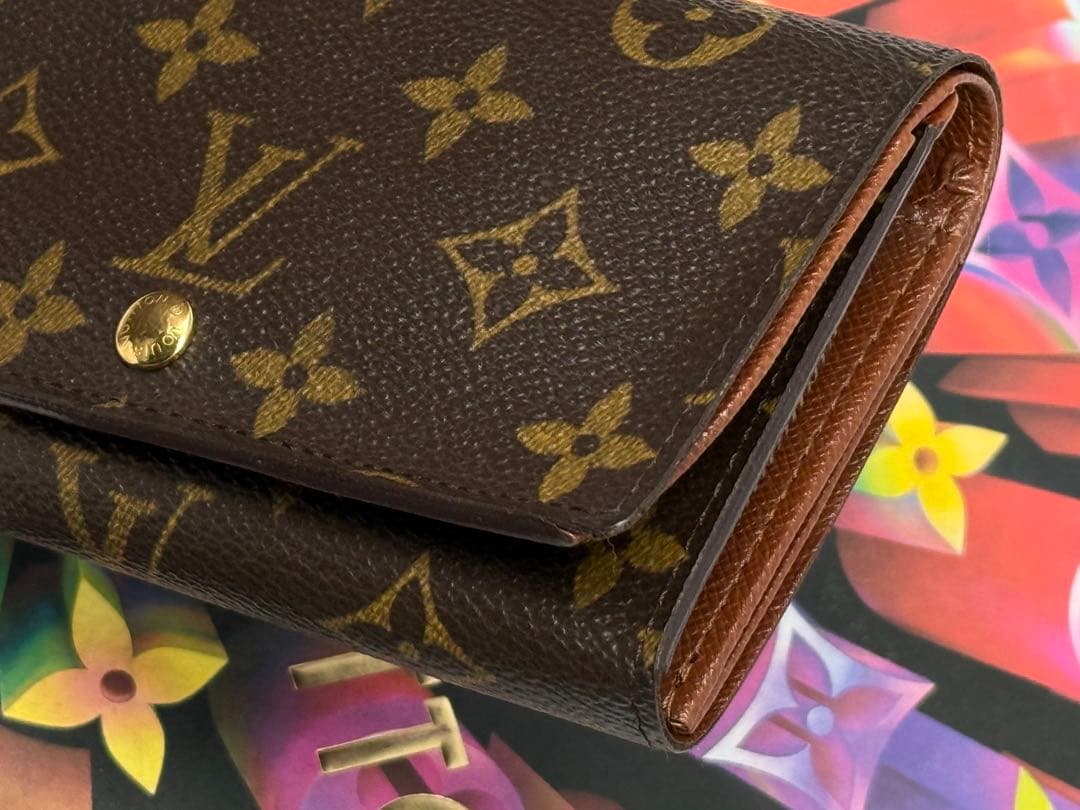 美品！ルイヴィトン　ポルトモネ・ビエ　トレゾール　L字形ファスナー二つ折り財布