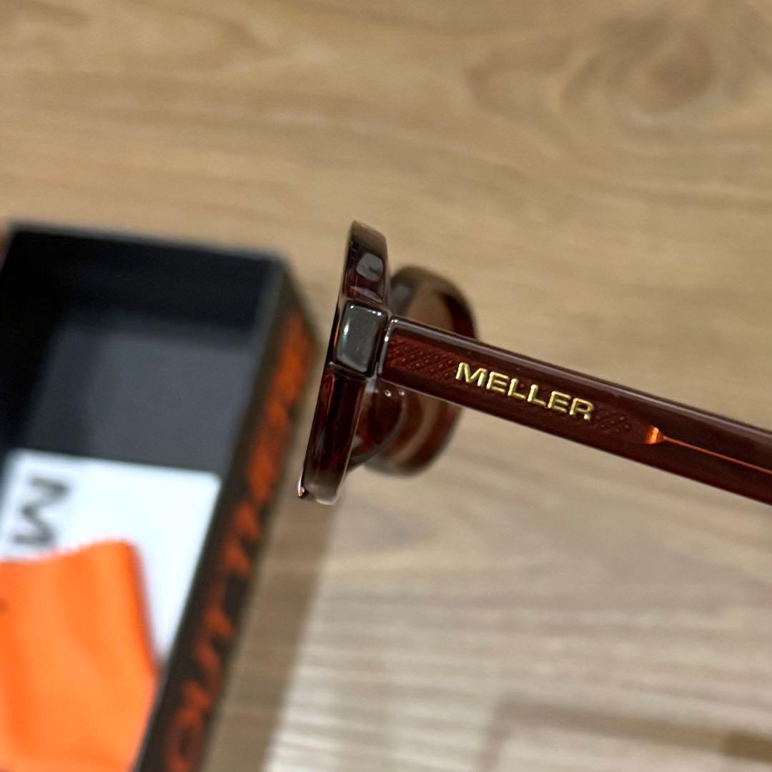 MELLER OSEI MAROON BROWN ブラウンオーバルサングラス