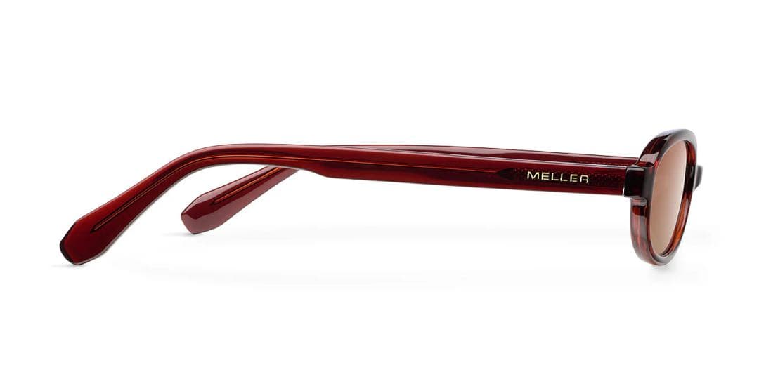 MELLER OSEI MAROON BROWN ブラウンオーバルサングラス