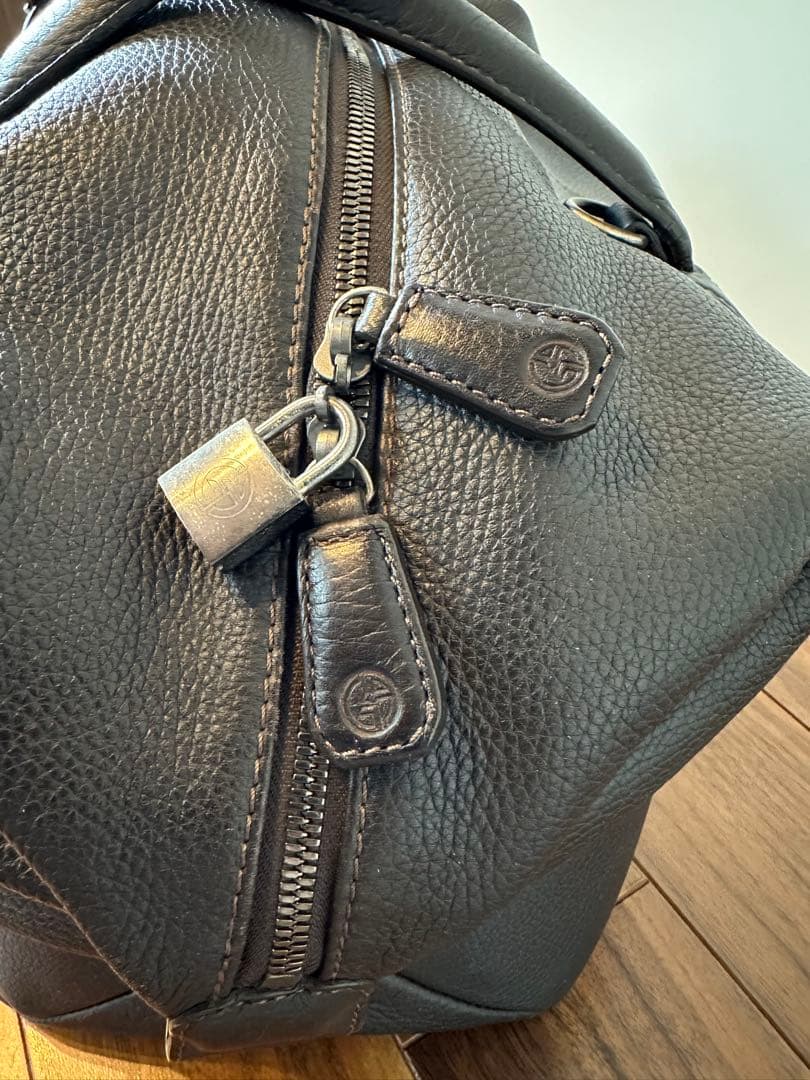 値下げ) GIORGIO ARMANI レザー ボストンバッグ