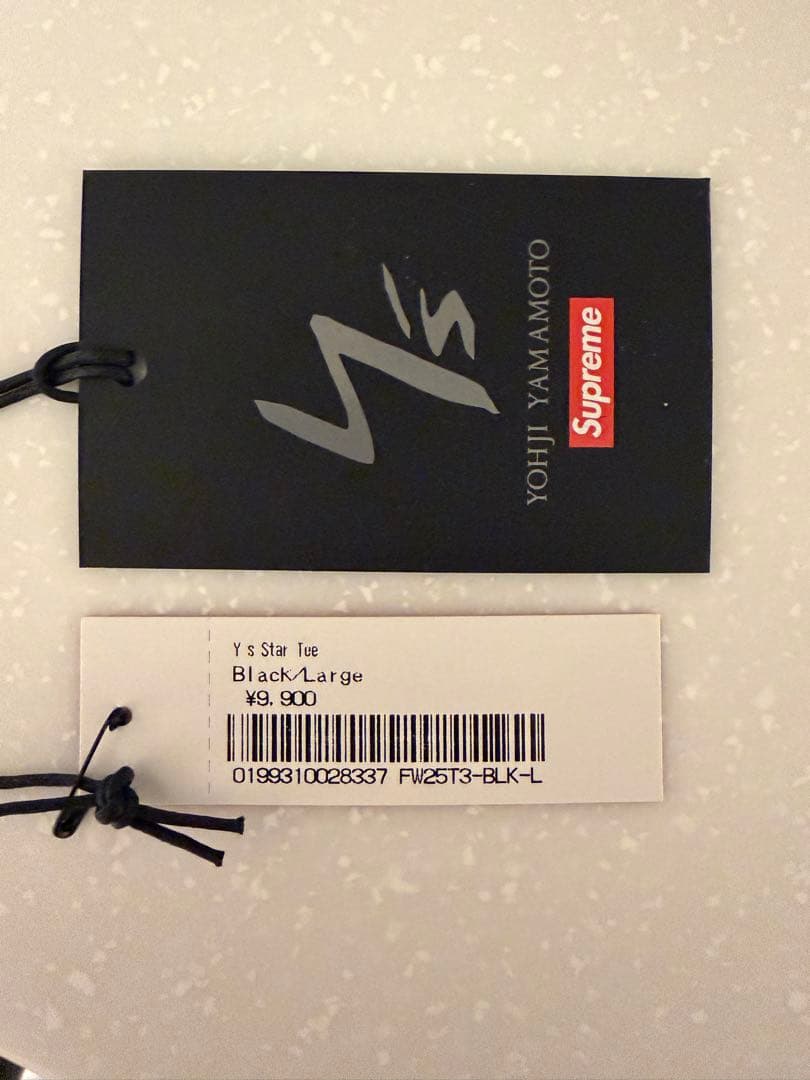 Supreme Y's STAR TEE Tシャツ 半袖 Lサイズ ブラック