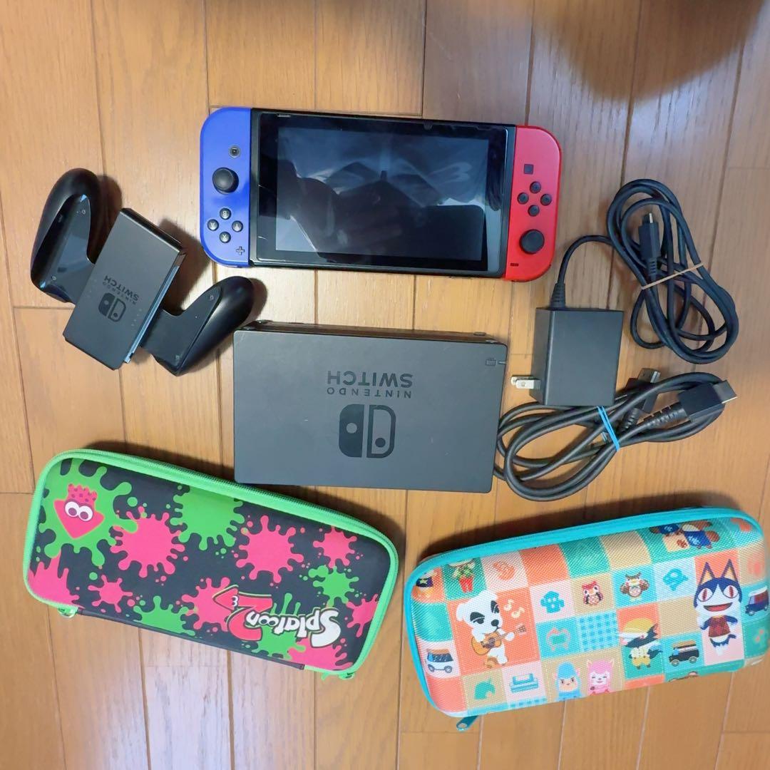 Nintendo Switch 赤/青 本体 + 付属品　早い者勝ち
