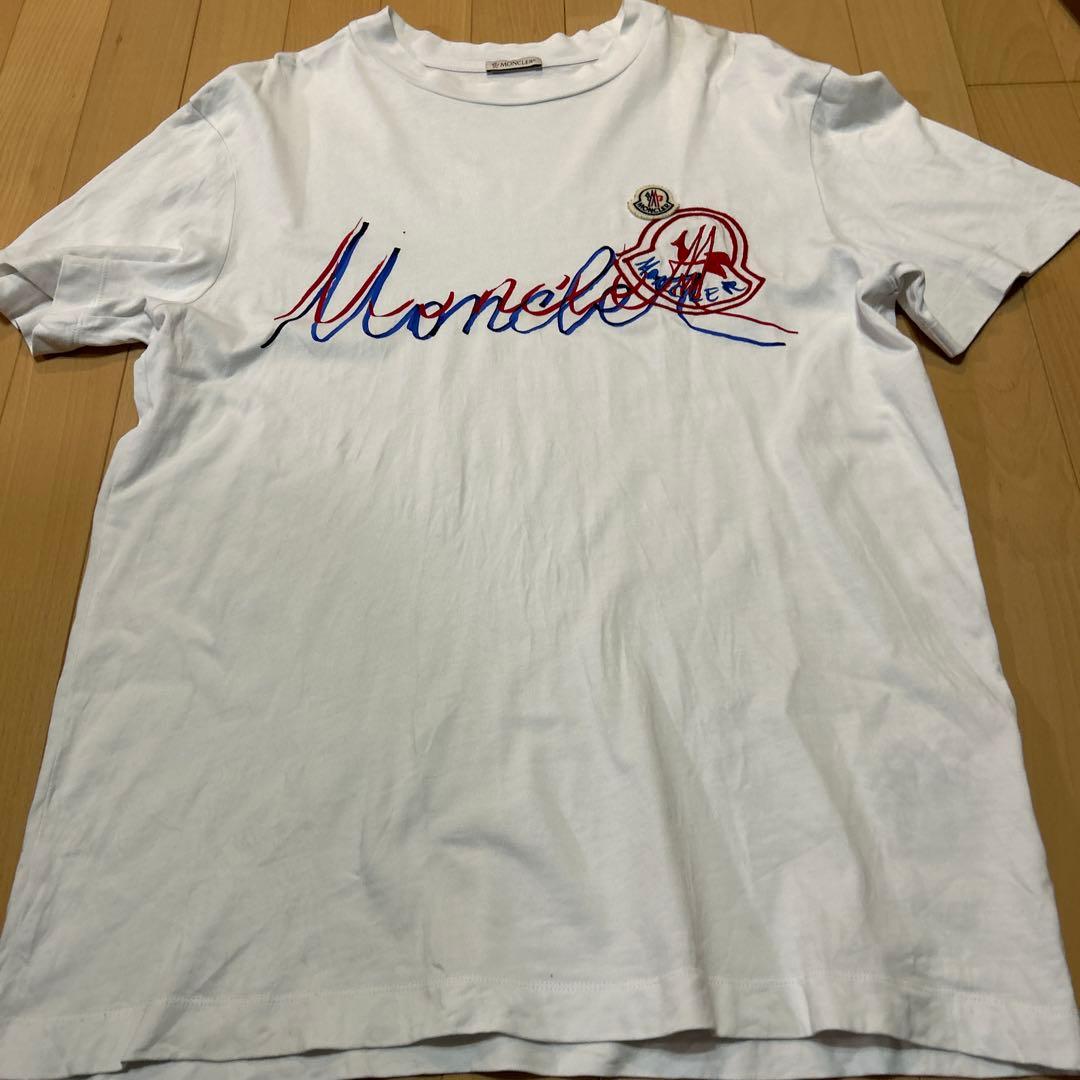 MONCLER 刺繍ロゴ Tシャツ ホワイト
