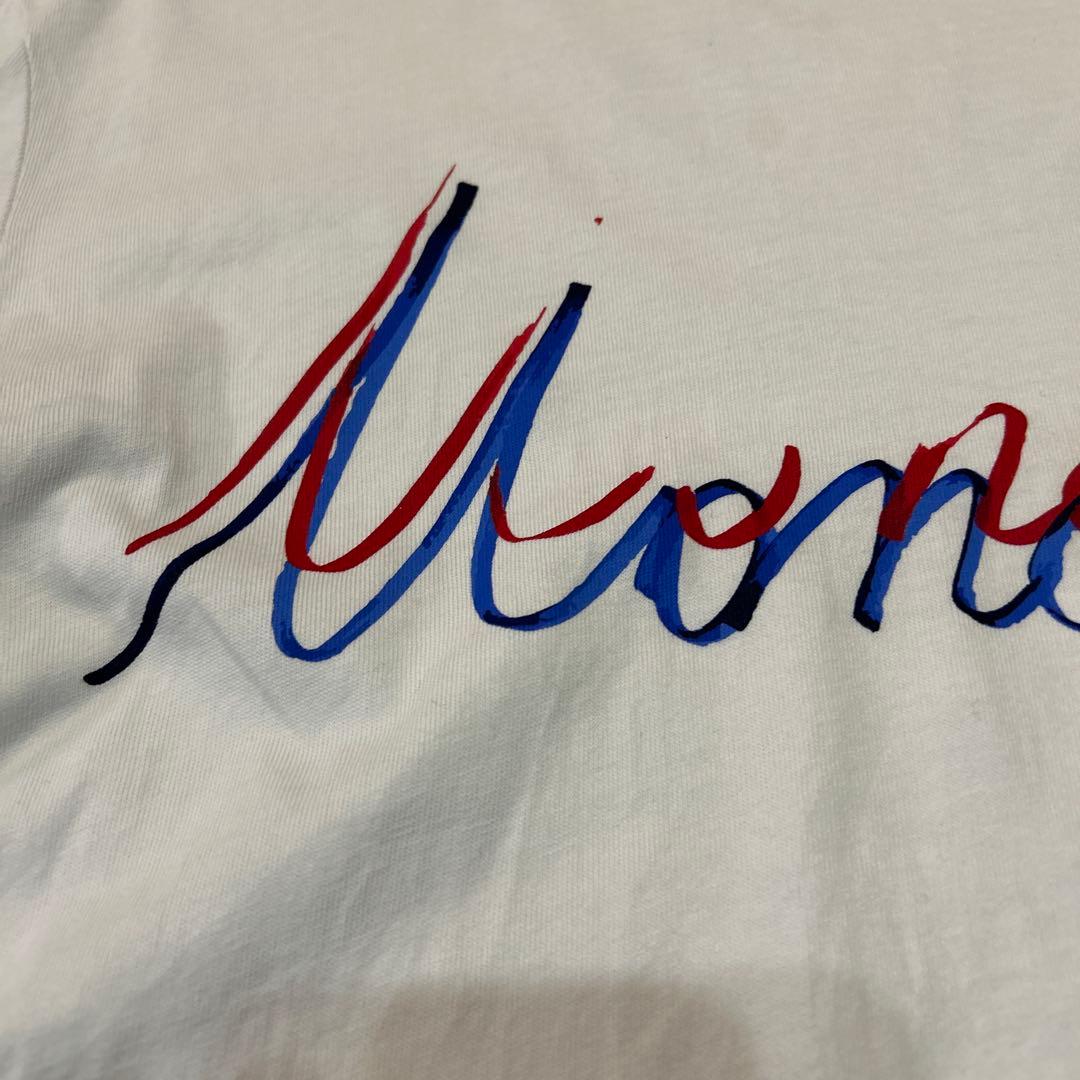 MONCLER 刺繍ロゴ Tシャツ ホワイト