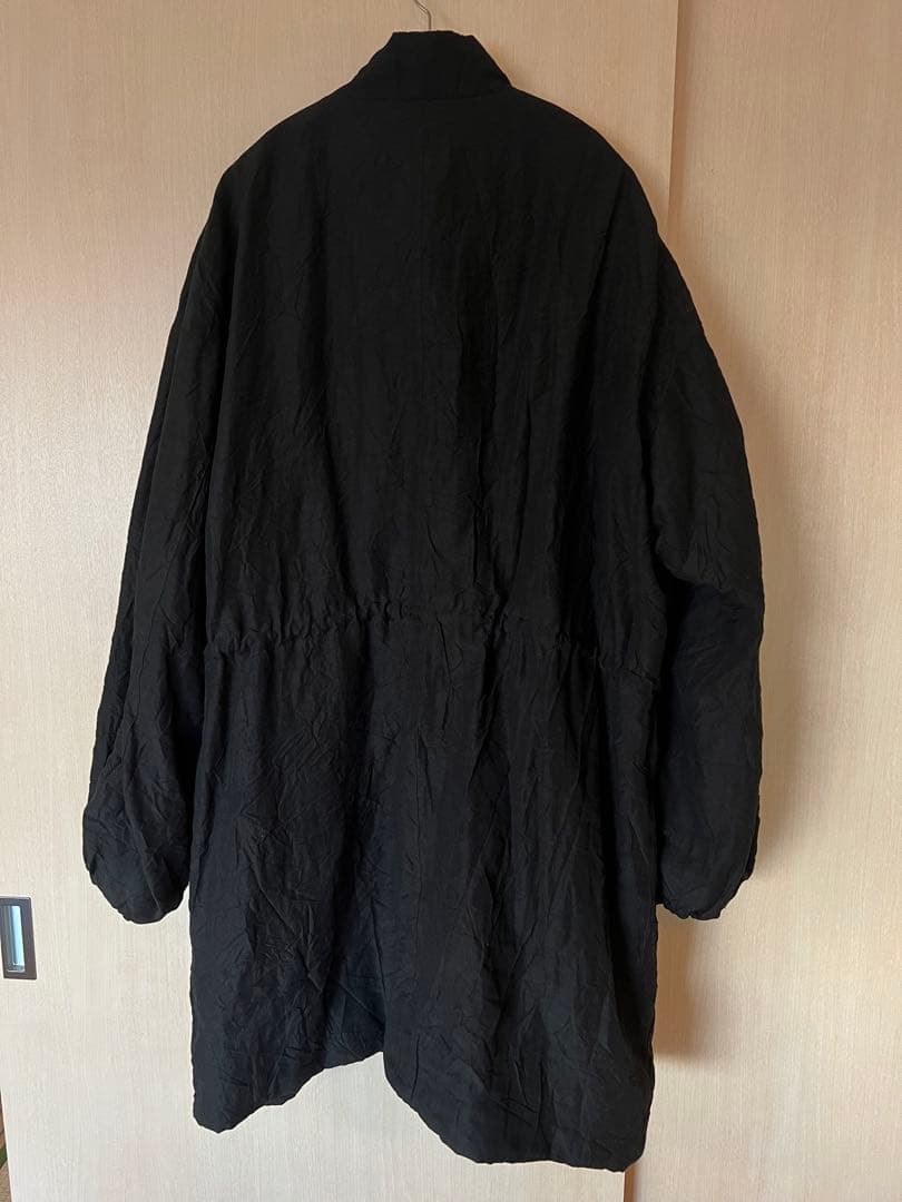 名作 DIGAWEL loose coat black マイヤー加工　サイズ2