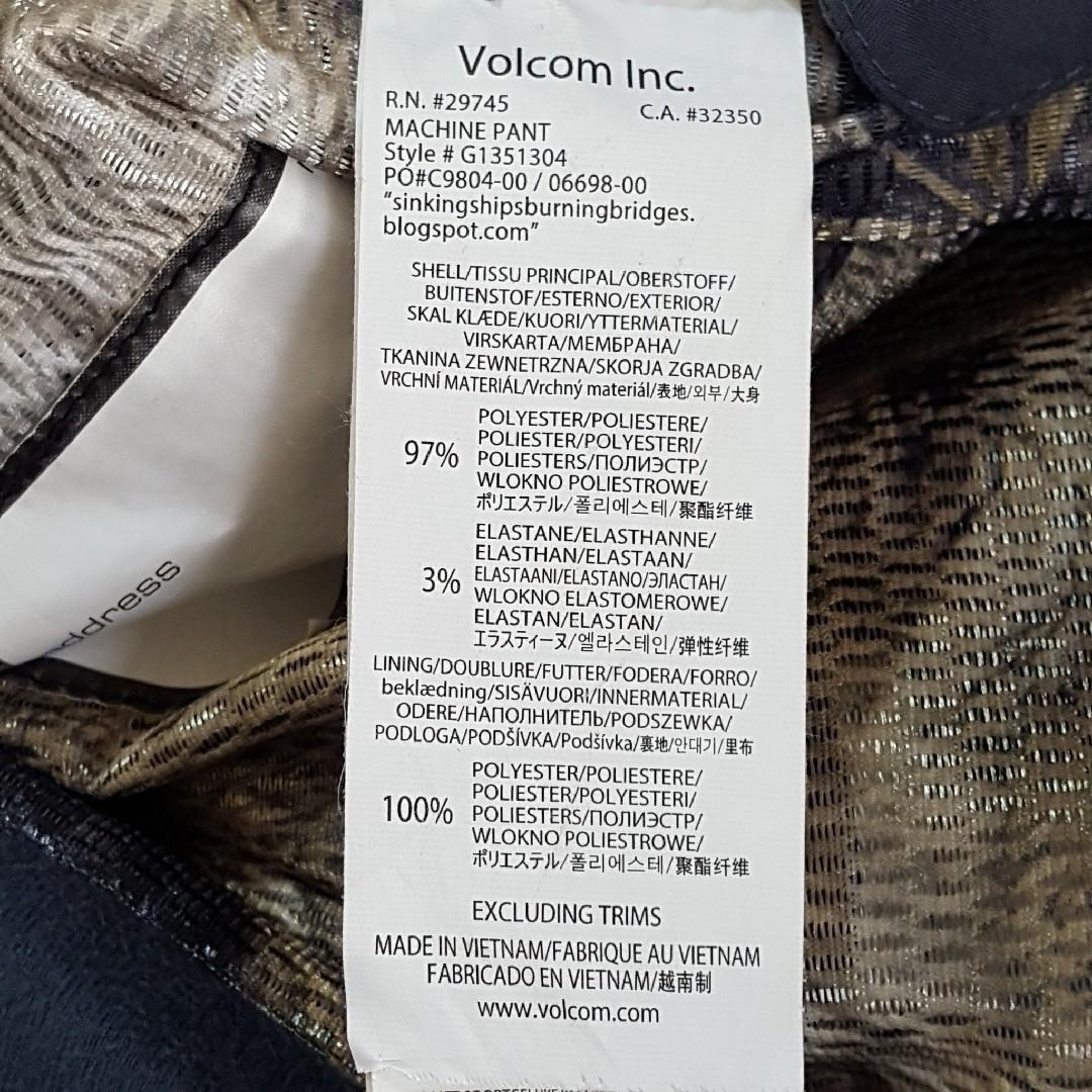 VOLCOM メンズ スノーパンツ 防水透湿 スキー スノボー Mサイズ