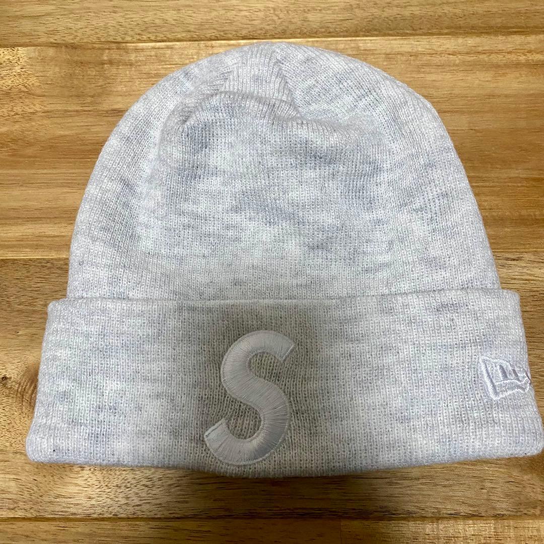 SUPREME シュプリーム x New Era S Logo ビーニー グレー