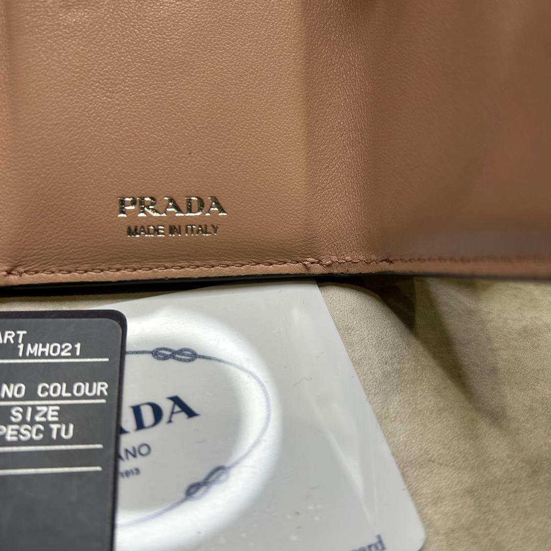 極美品✨PRADA ミニ財布 サフィアーノ レザー バイカラー三つ折り財布