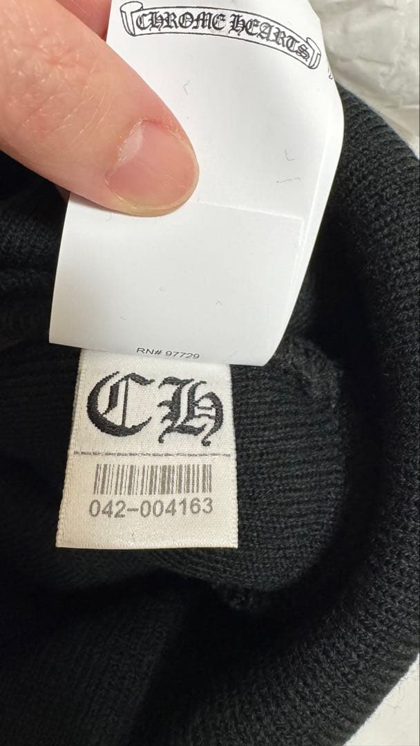 最安値‼️【正規品】CHROME HEARTS ニット帽 ビーニー　ブラック　新品