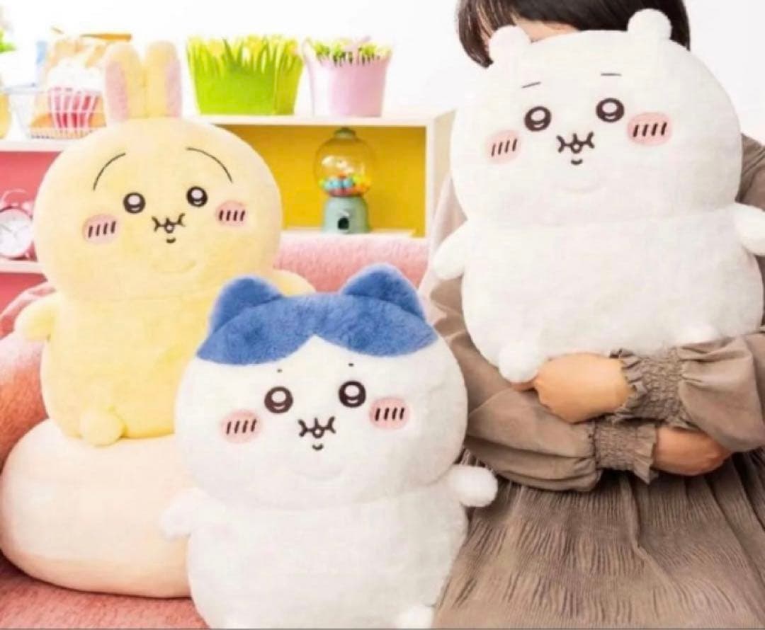 重め！ぼっちゃり抱っこぬいぐるみ 3種セット　ちいかわ　ハチワレ　うさぎ