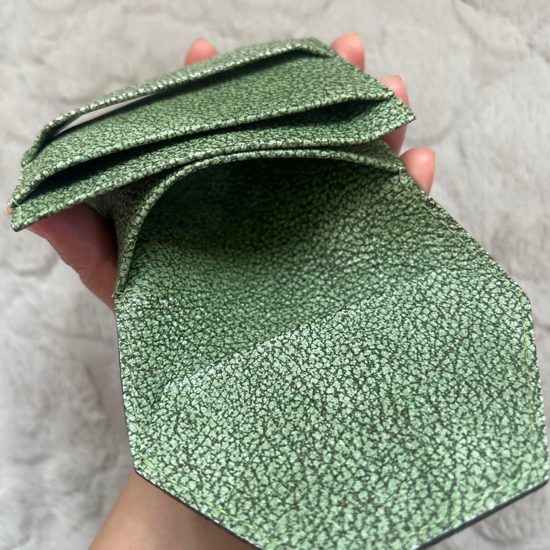 chiwata グリーン 二つ折り財布