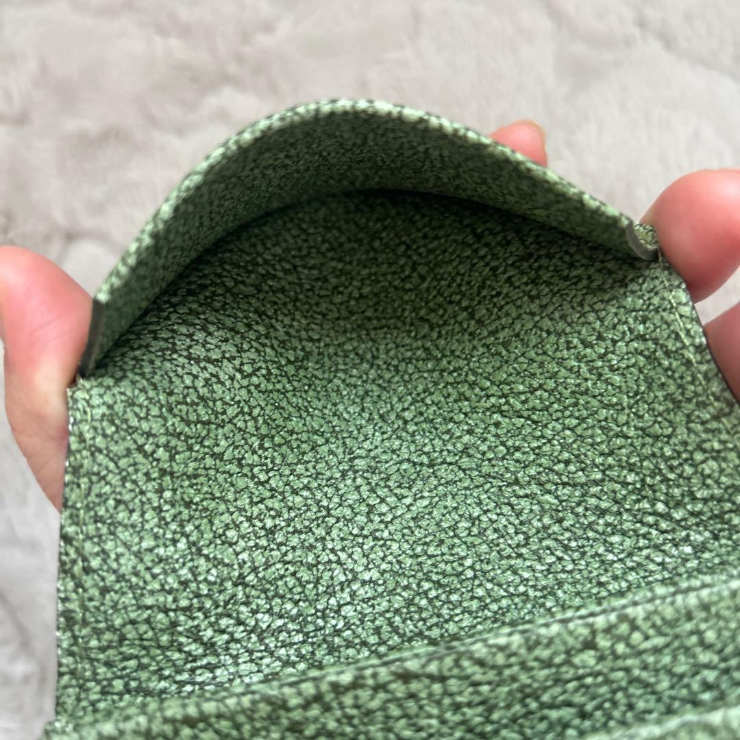 chiwata グリーン 二つ折り財布