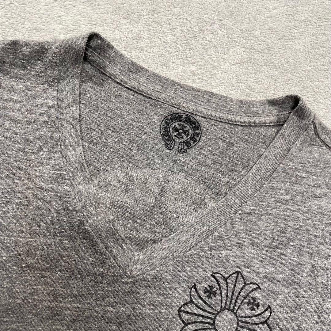 クロムハーツ　半袖Tシャツ　Vネック　グレー　M