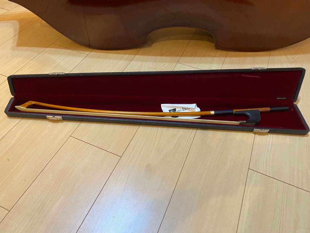 SUZUKI No.92 コントラバス 4/4サイズ 弓・ケース・台車つき