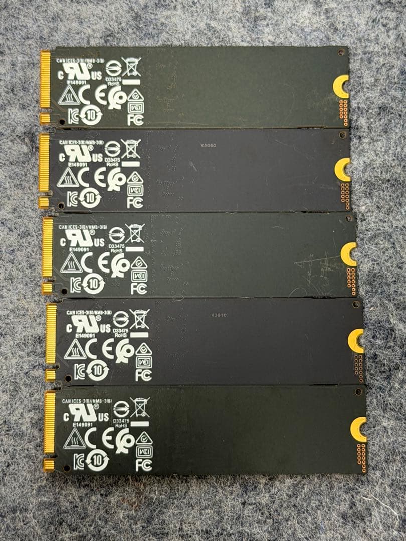 Samsung PM981 512GB NVMe M.2 SSD 5枚セット