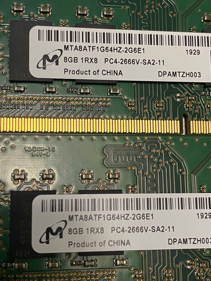 MTA8ATF1G64HZ-2G6E1 (8GBx2) 16GB メモリー