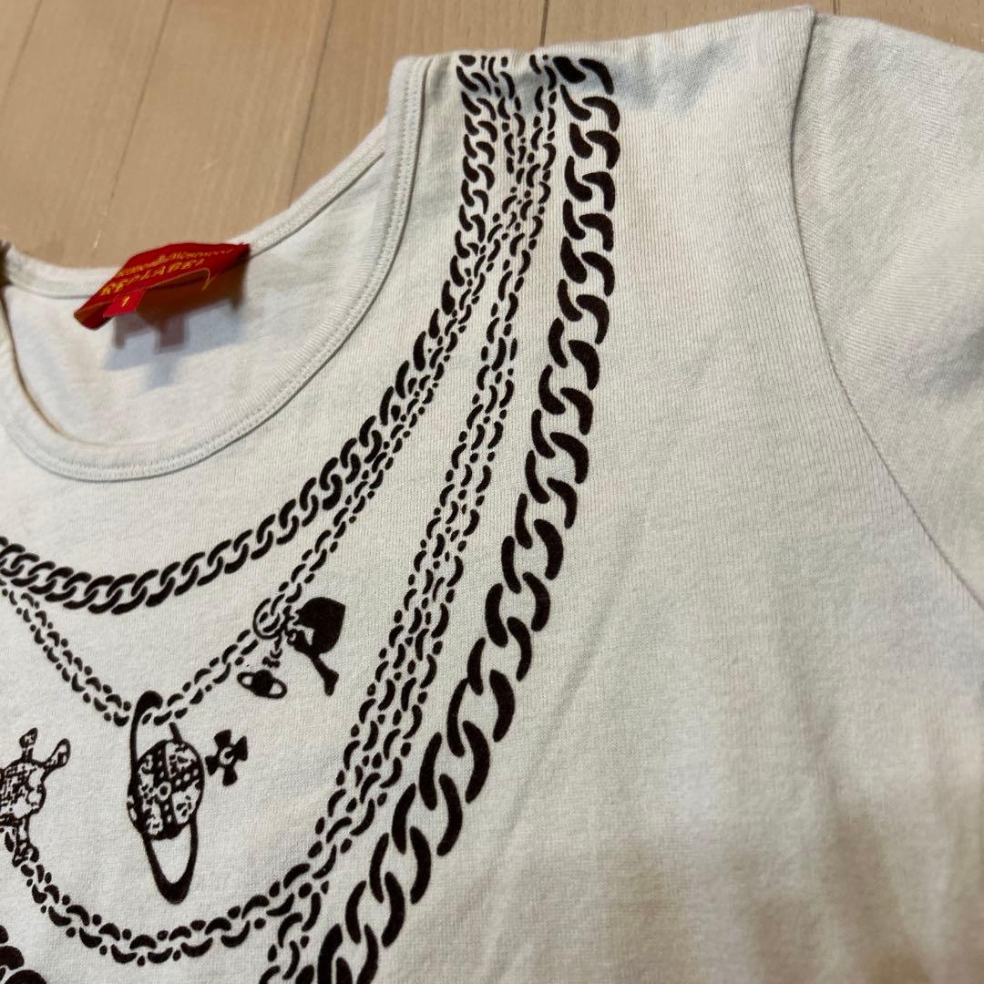 vivienne westwood ネックレス柄プリントTシャツ だまし絵