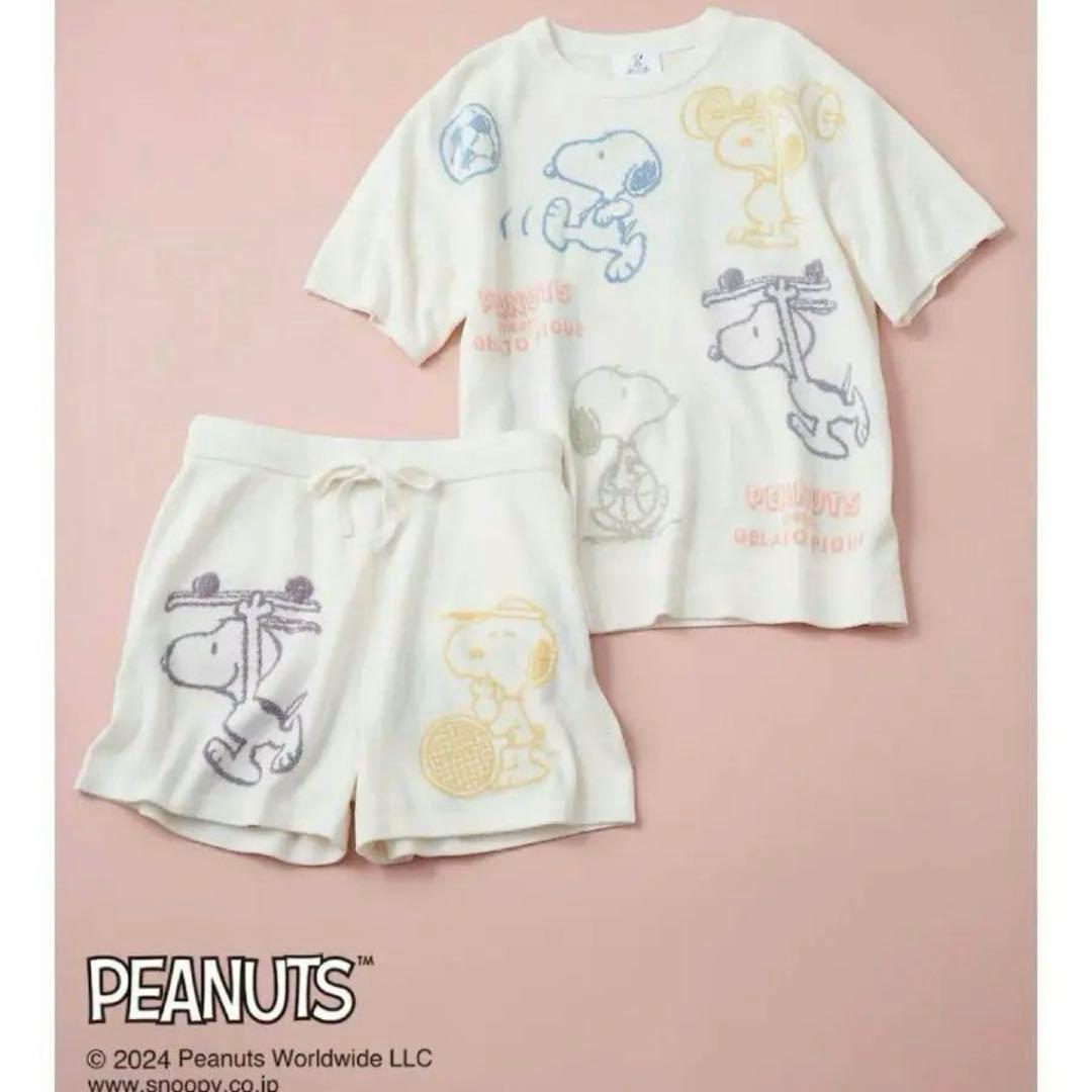 オンライン限定✨ジェラピケ　総柄ジャガードプルオーバー&ショートパンツセット