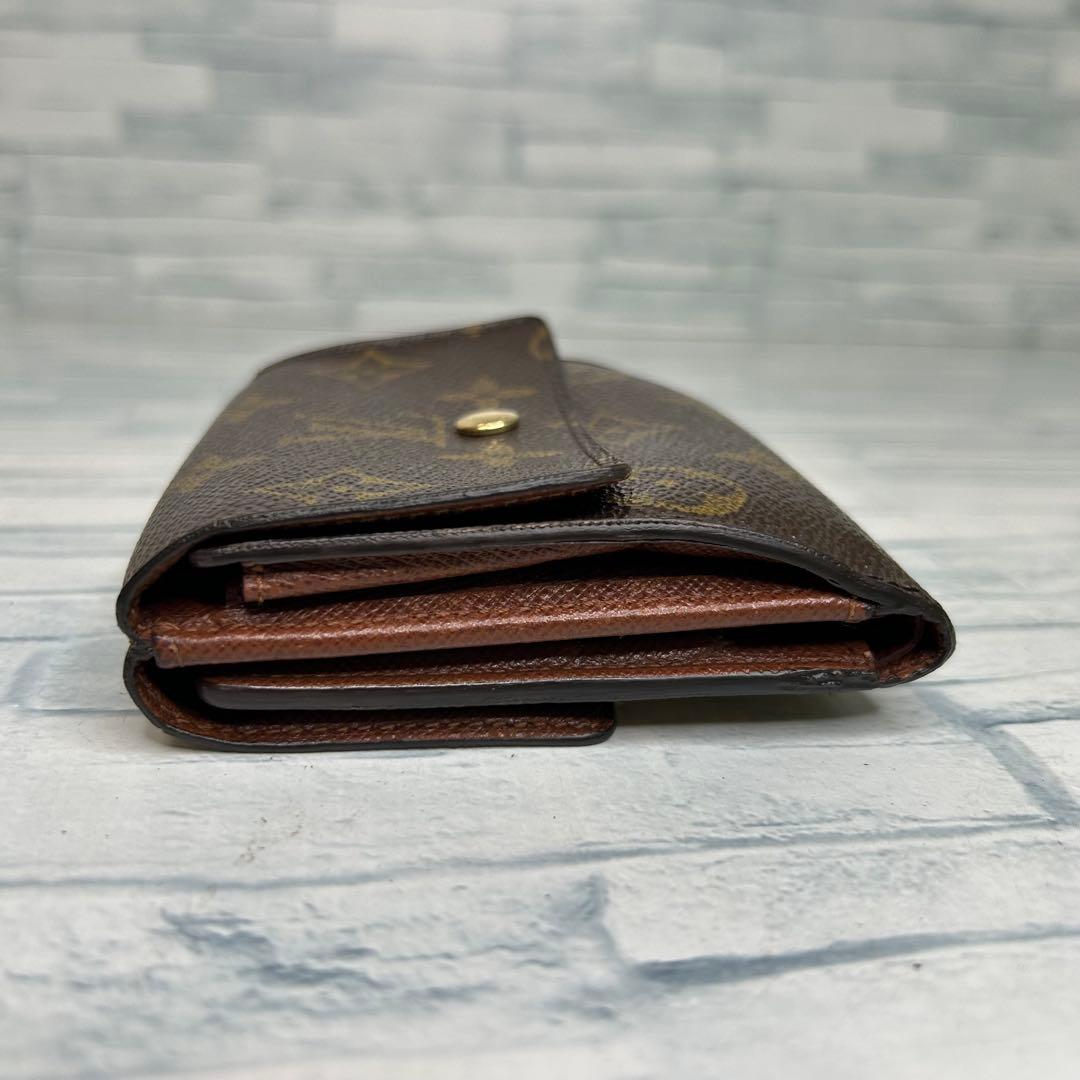美品　50 VUITTON ルイヴィトン モノグラム Wホック 二つ折り　kv5