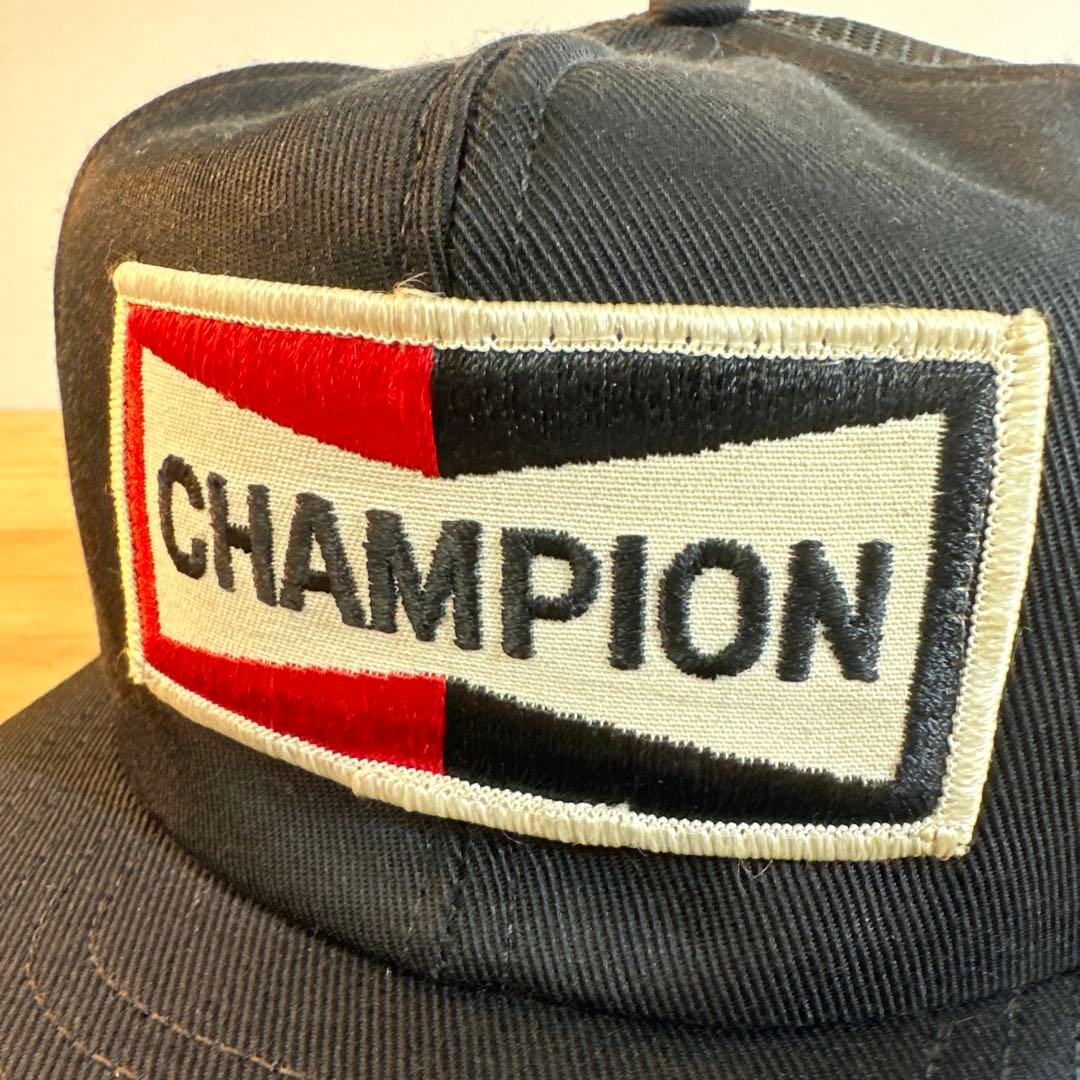 超希少USA製70s-80s CHAMPIONトラッカーキャップ 企業ロゴ