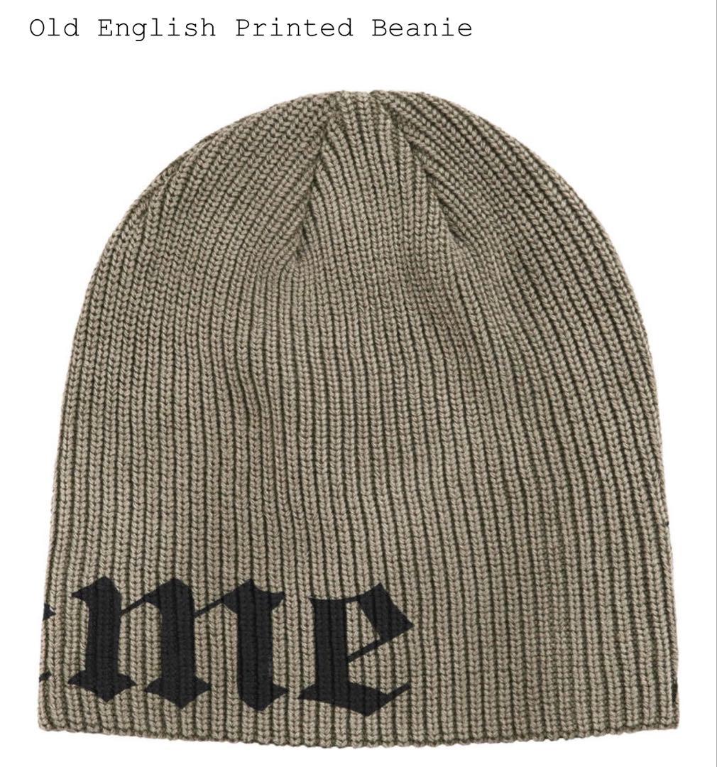 帽子 Supreme Old English Printed Beanie 26SS