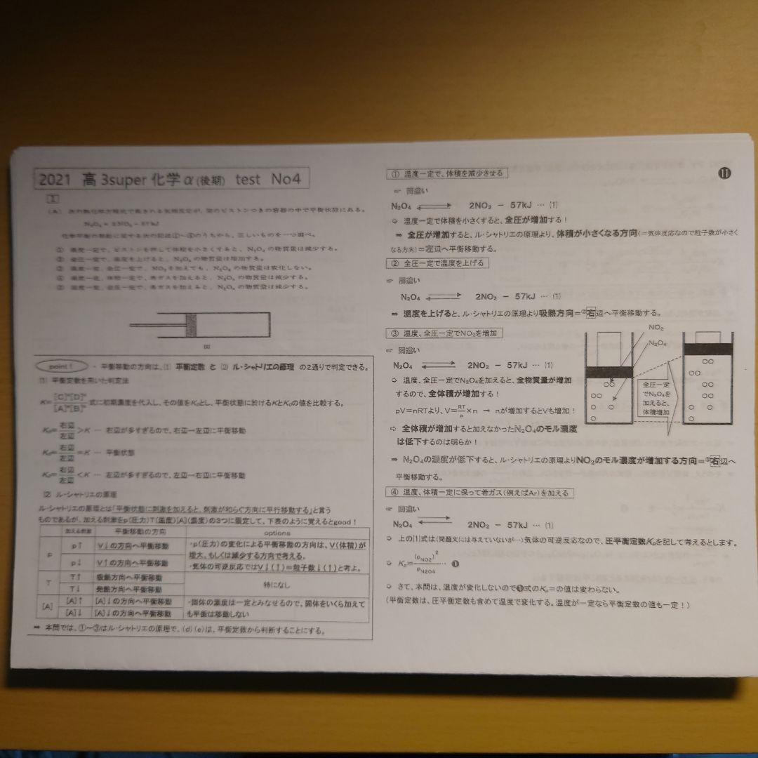 駿台 高3化学α 前期・後期 山下幸久先生