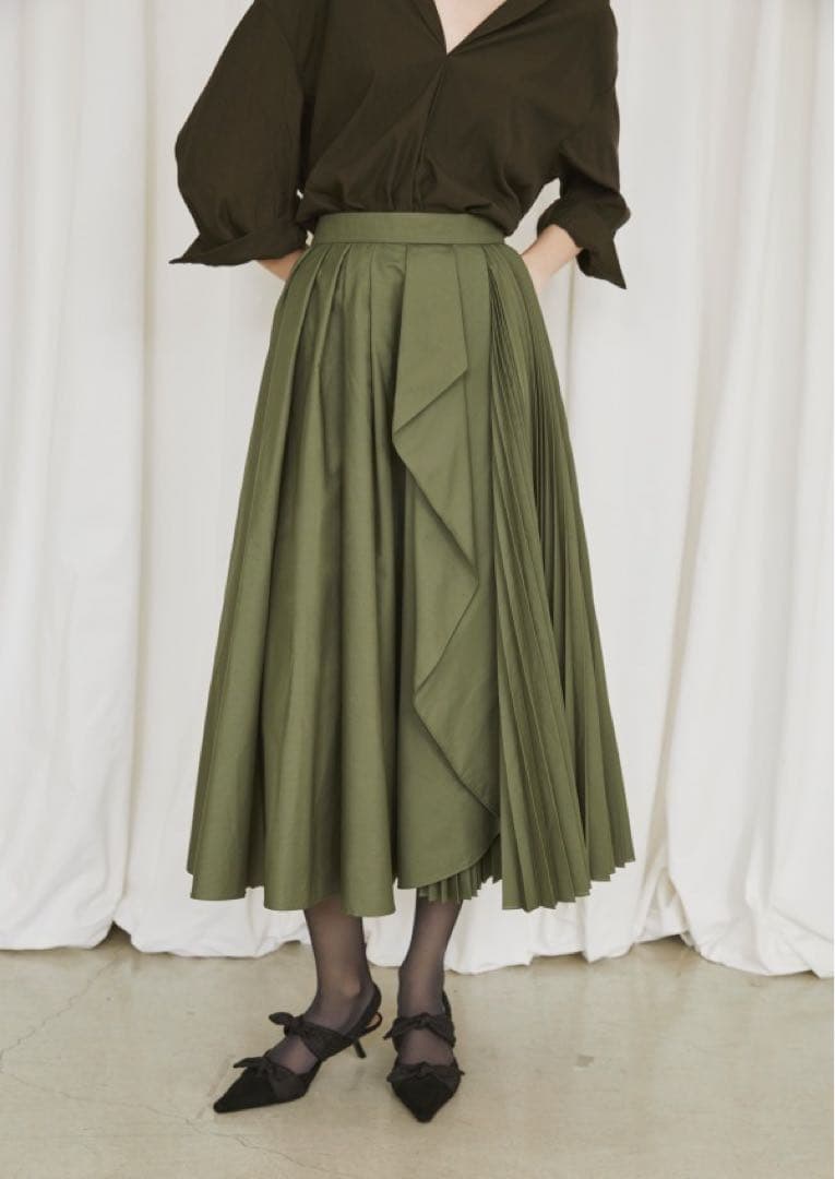 極美品★SHE TOKYO Blenda アシンメトリー プリーツスカート 36