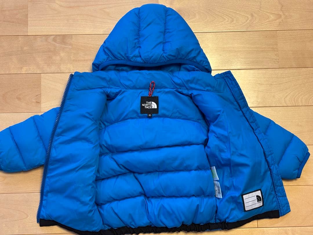 【送料込・美品】THE NORTH FACE フード付きダウンジャケット80cm
