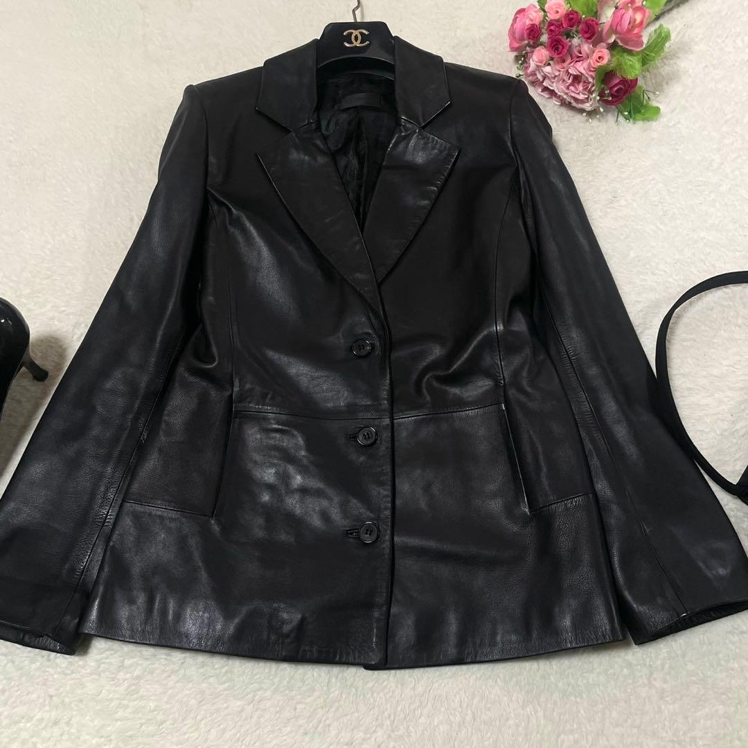 極美品● LOEWE ロエベ レザージャケット テーラード ラムレザー 38