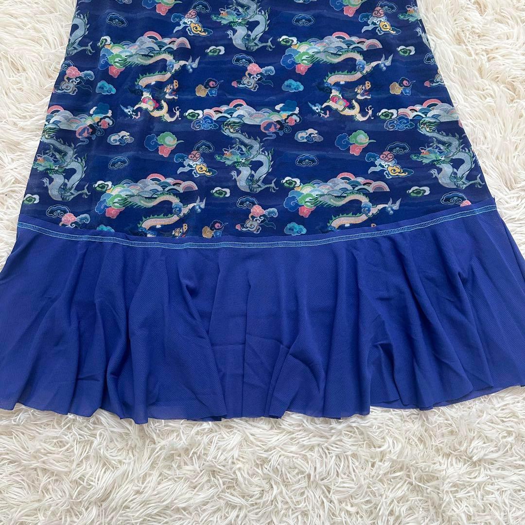美品✨️ヴィヴィアンタム 2023年 ドラゴン パワーネット ロングスカート L